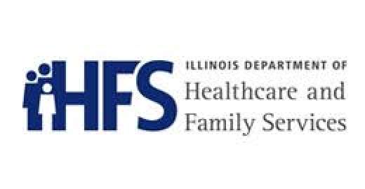 Illinois department of health and family services logo.
